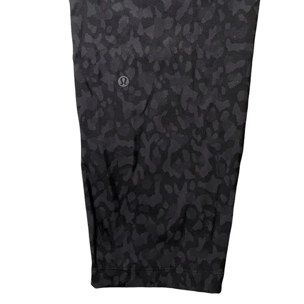 Lululemon On the Fly 7/8 Pants Formation Camo Gray Black W5CITS Gym Size 10